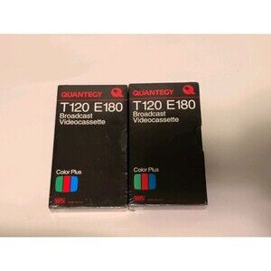 New Sealed Quantegy VHS Tape Broadcast Video Cassette T120 E-180 Color Plus